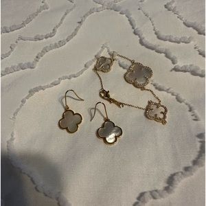 Rachel Zoe earrings and bracelet